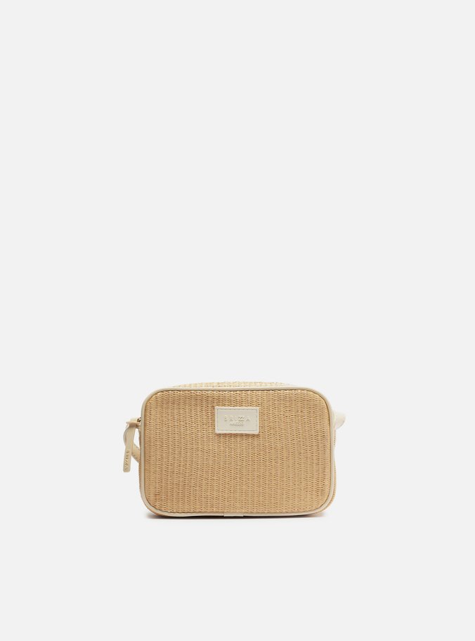 Bolsa Branca Palha Tiracolo Pequena
