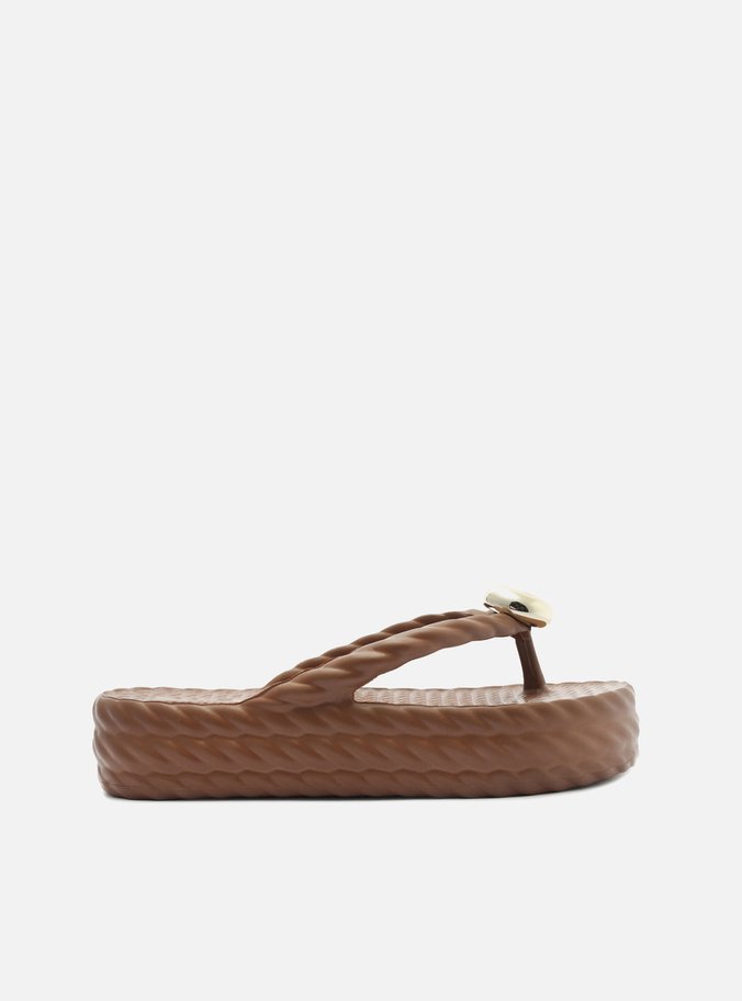Sandália Marrom Flatform Marrocos Mid