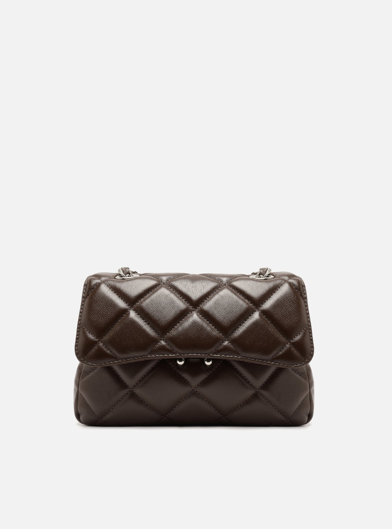 Bolsa Tiracolo Marrom Cocoa Couro Mizz Média — foto 1