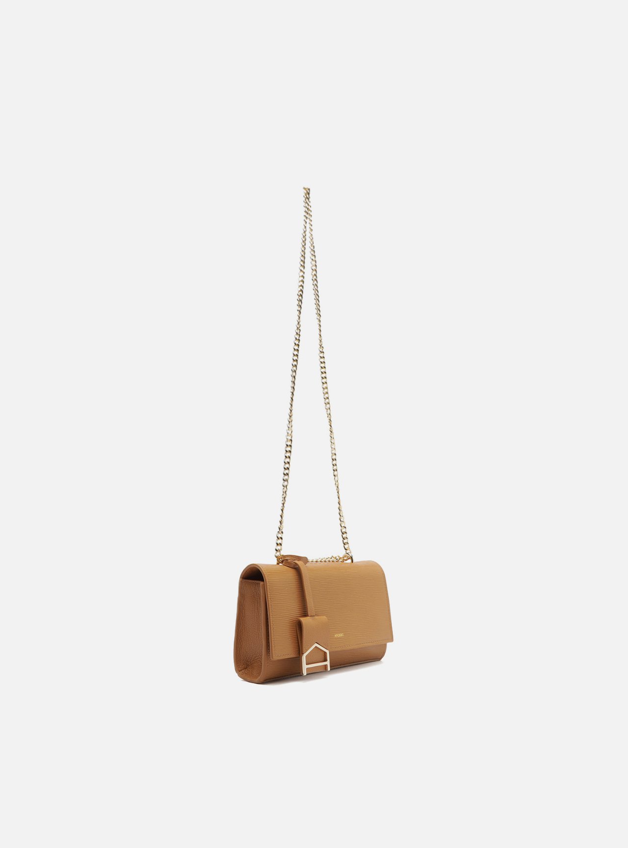 Bolsa Tiracolo Marrom Clara Couro Abraccio Pequena — foto 5