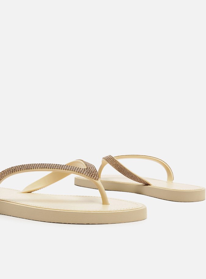Chinelo Off-White Brizza Strass