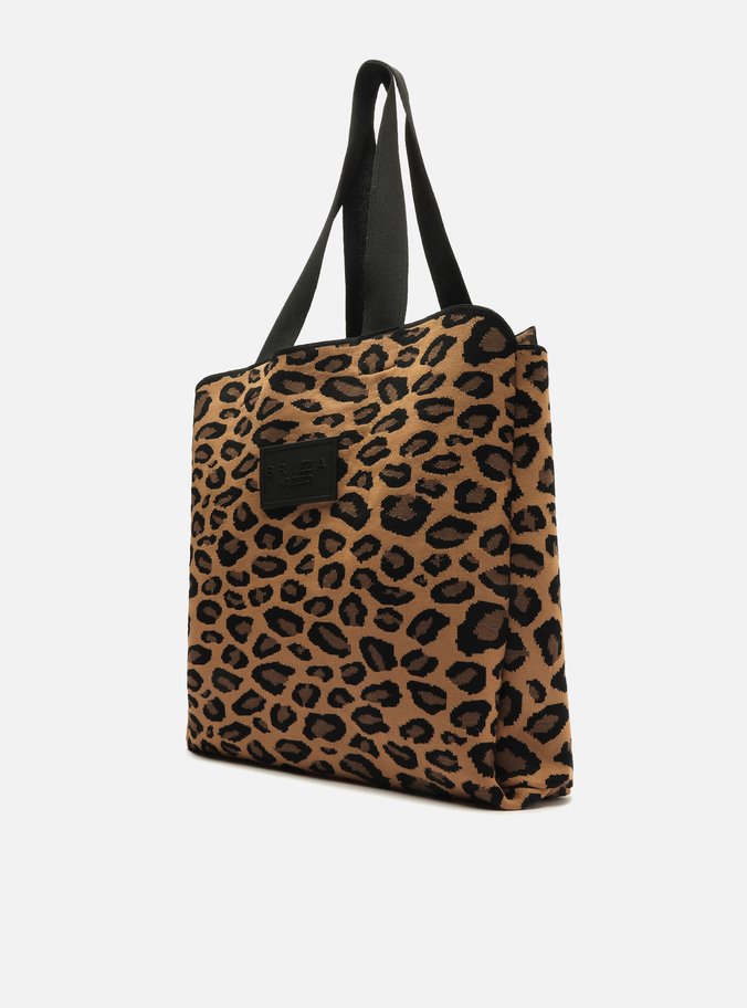 Bolsa Shopping Animal Print Crochê Mônaco Grande