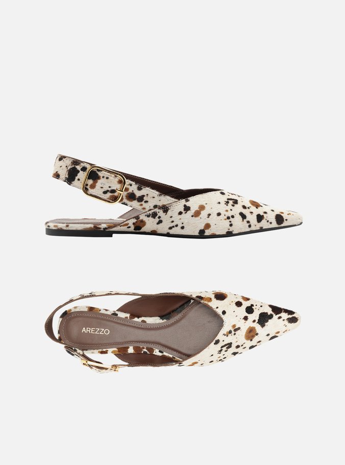 Sapatilha Animal Print Slingback Fivela