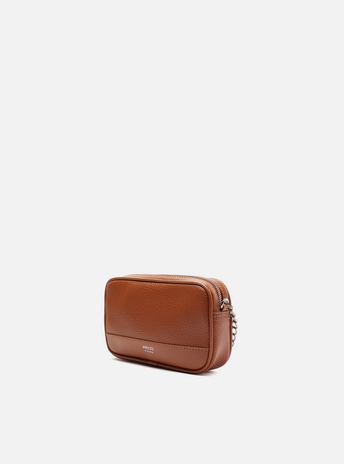 Bolsa Tiracolo Caramelo Pequena Corrente Basic