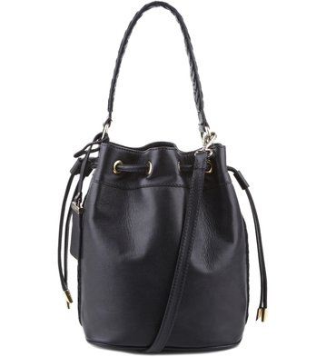 Bolsa Bucket Couro Preta