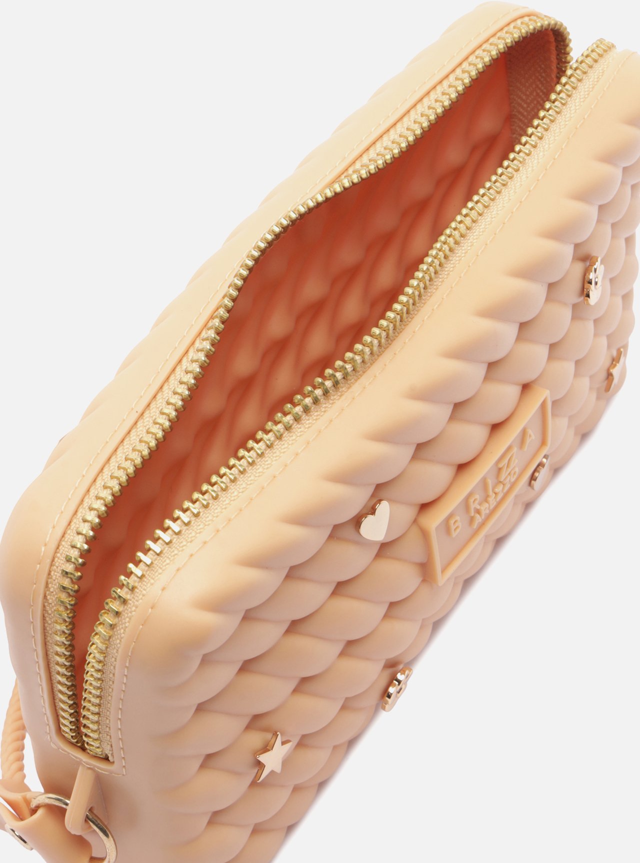 Bolsa Clutch Nude Pequena Tressê Metais Brizza — foto 3