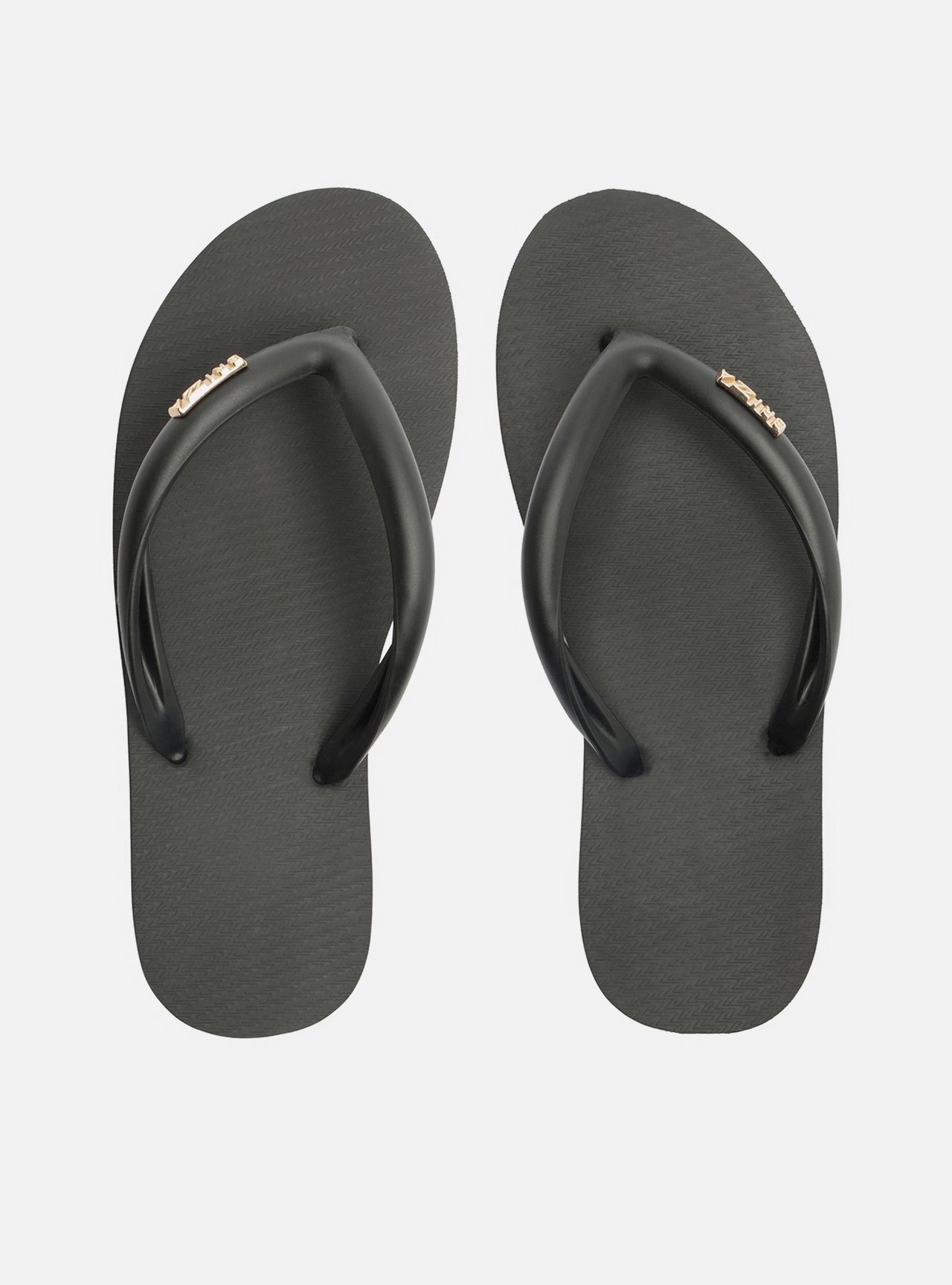 Chinelo de Dedo Preto Plataforma Metais Brizza — foto 3