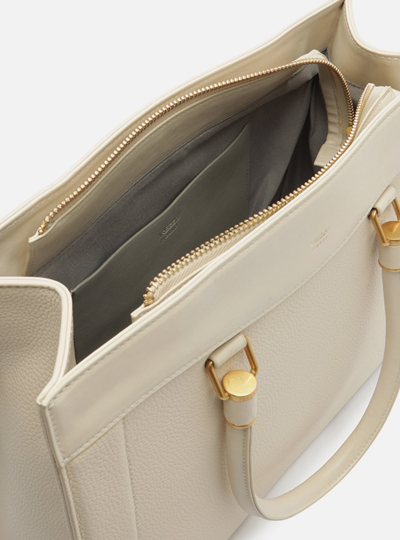 Bolsa Tote Branca Média Metais — foto 4