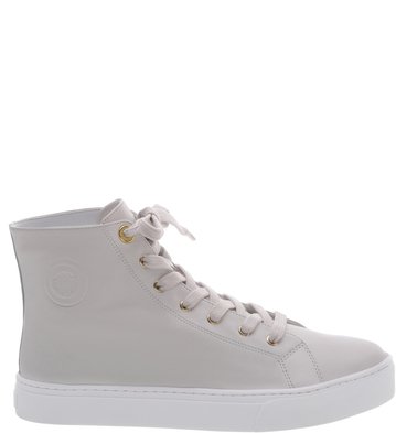 Tênis Couro Cano Alto Canvas Branco