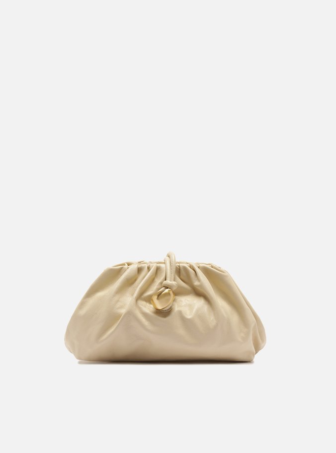 Bolsa Clutch Marrom Couro Média Corrente