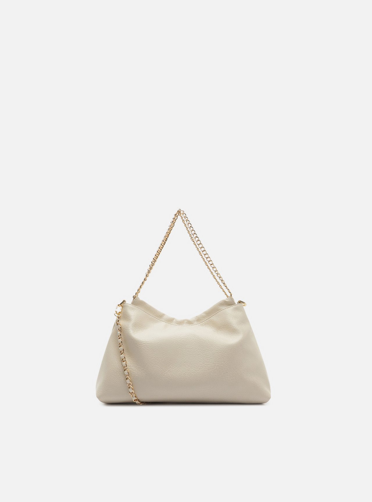 Bolsa Hobo Branca Média Alça Corrente — foto 3