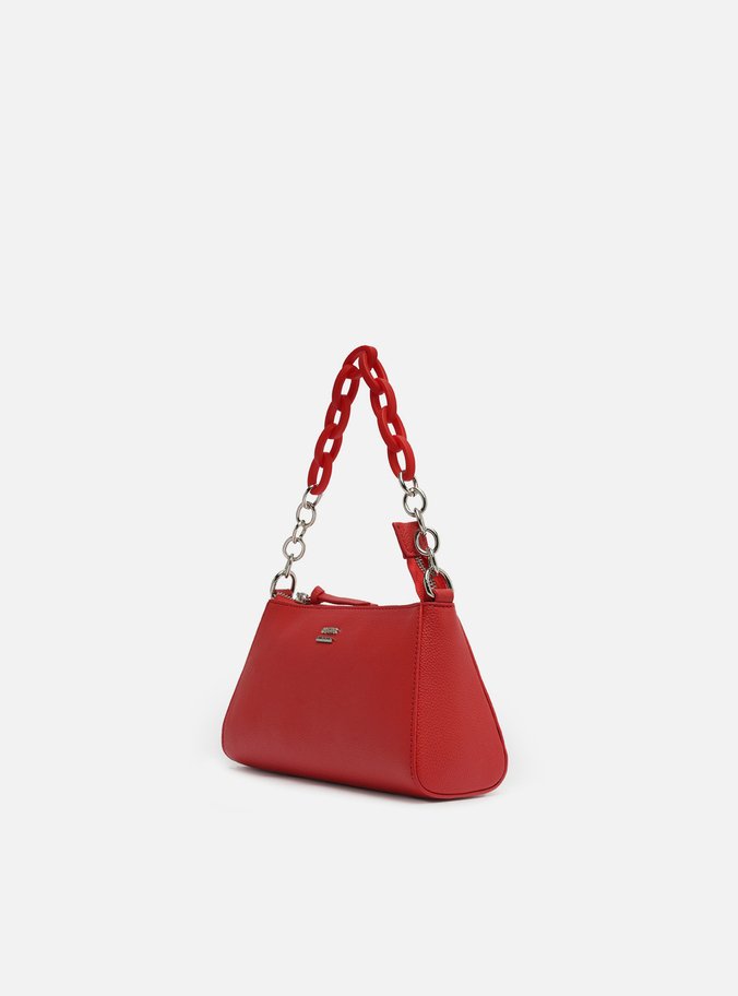 Bolsa Tiracolo Vermelha Corrente Pequena