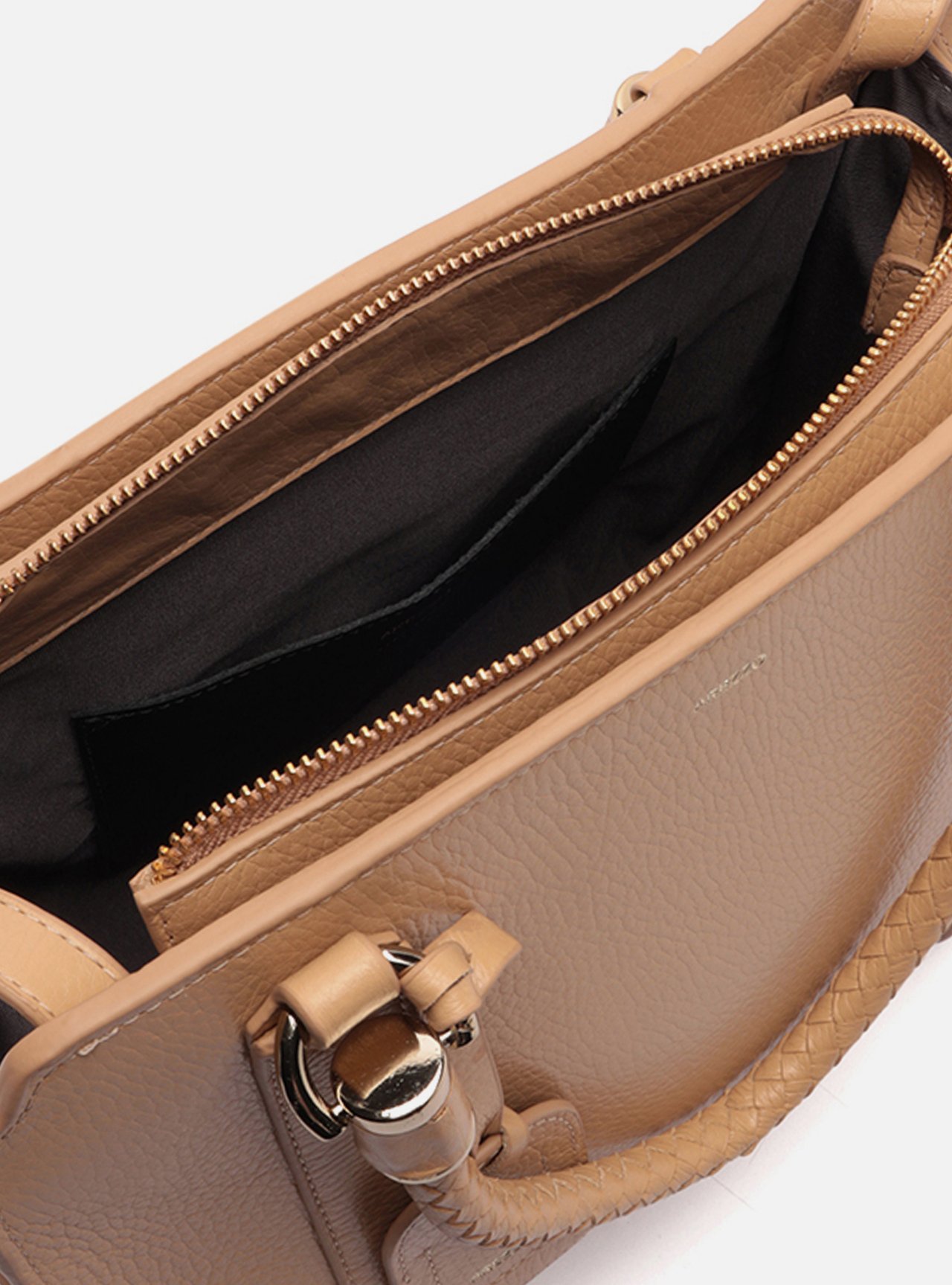 Bolsa Tote Bege Couro Piazza Grande — foto 4