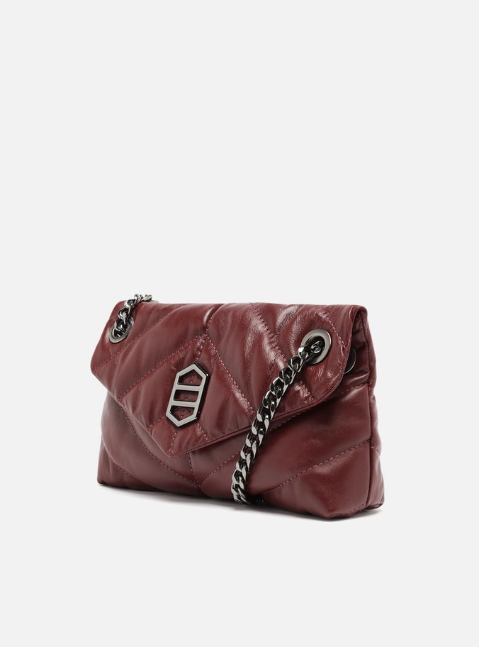 Bolsa Tiracolo Vermelha Couro Matelassê Média