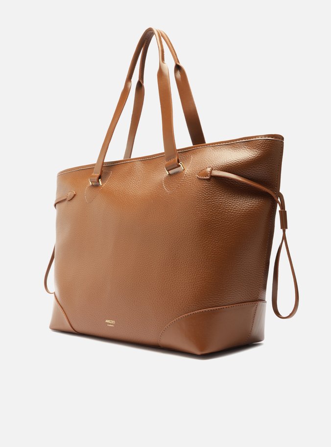 Bolsa Shopping Marrom Grande Cantoneiras
