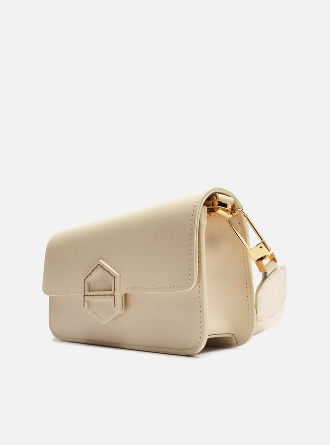 Bolsa Tiracolo Off-White Couro A001.2 Média