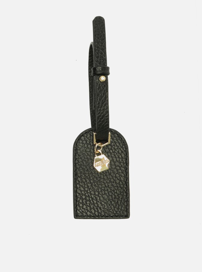Bag Charm Preto Couro Pingente