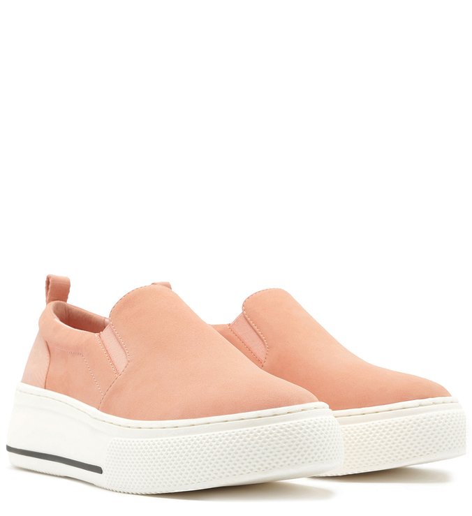 Tênis Slip On Feminino Nobuck Rosa