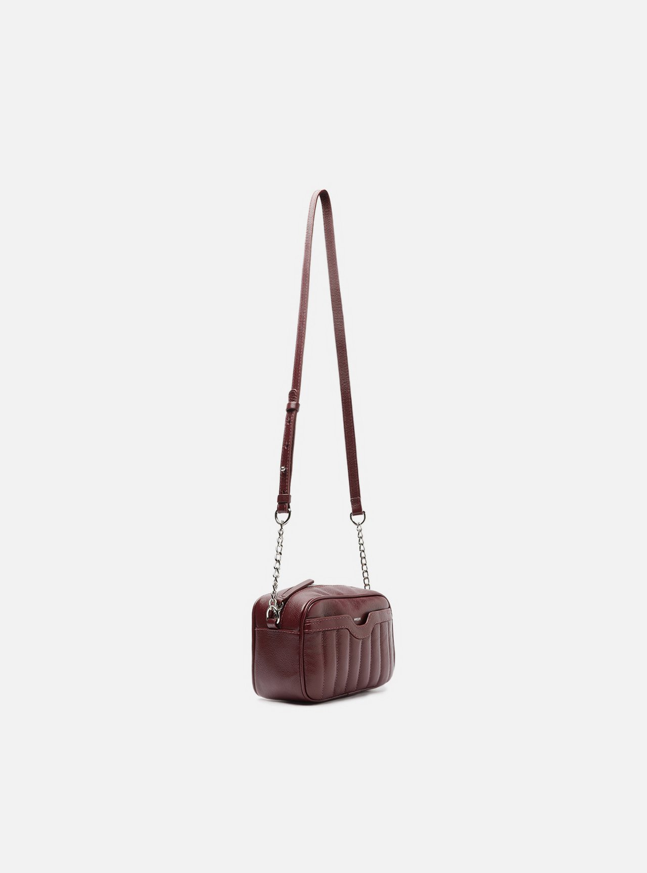 Bolsa Tiracolo Vinho Couro Francine Pequena — foto 5