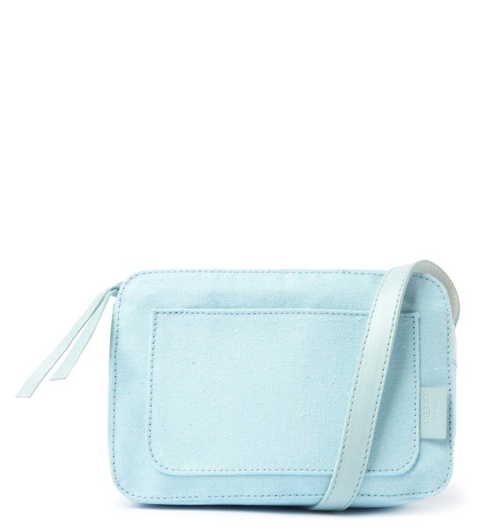 Bolsa Tiracolo Azul Lona Clara Pequena