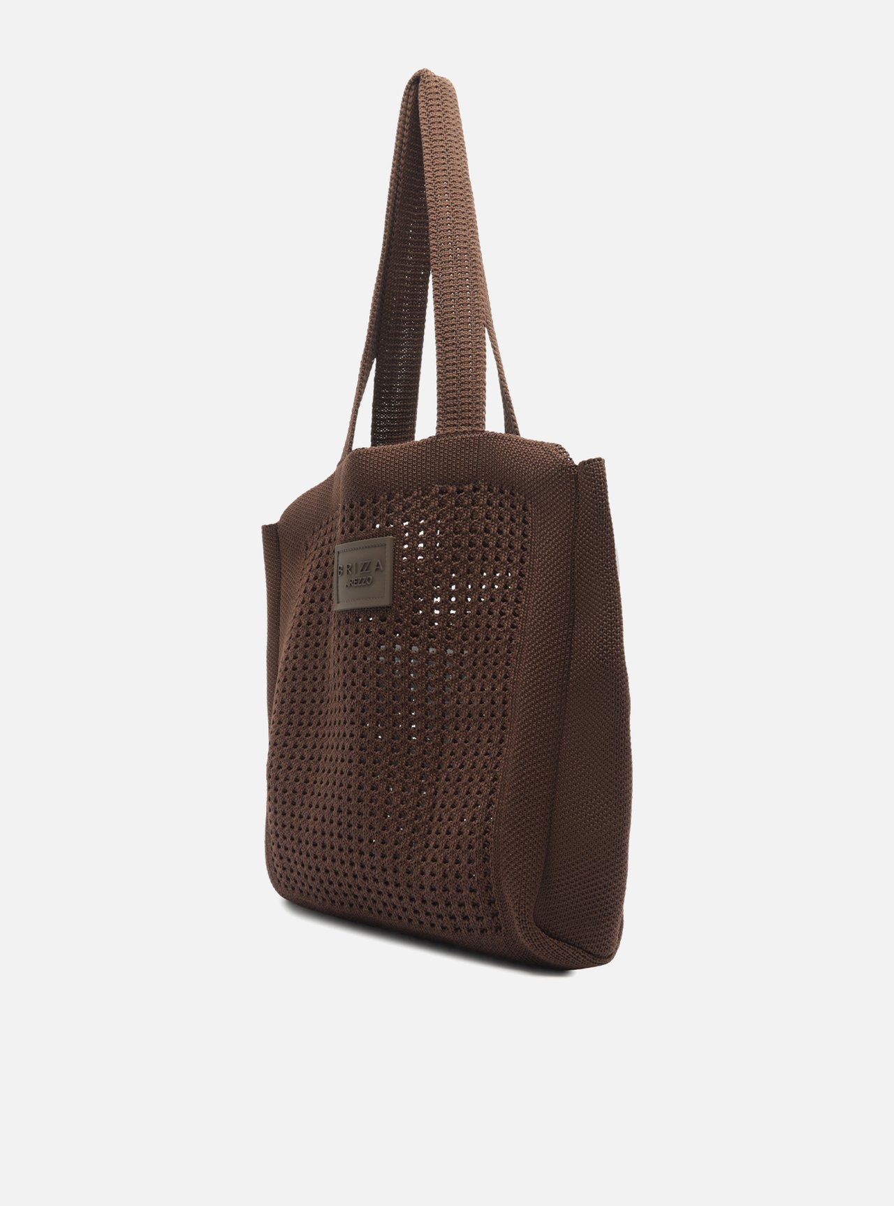 Bolsa Shopping Marrom Knit Grande Brizza — foto 2