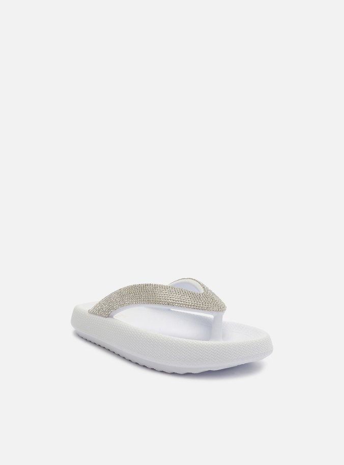 Chinelo de Dedo Branco Kioto Strass