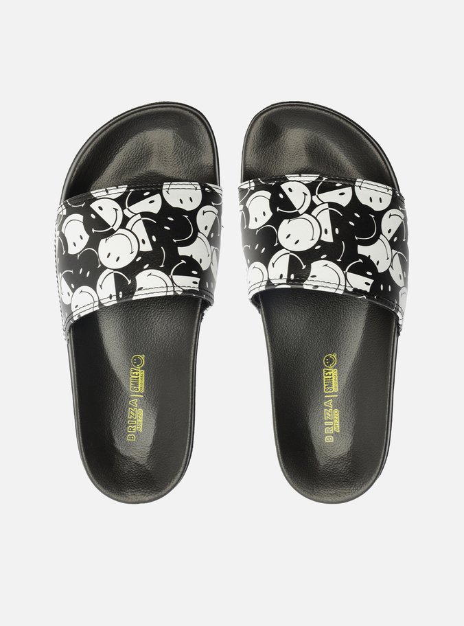 Slide Preta Print Smiley® Brizza