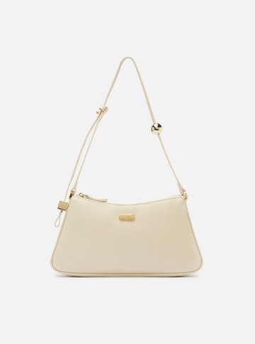 Bolsa Tiracolo Branca Couro Média Esfera
