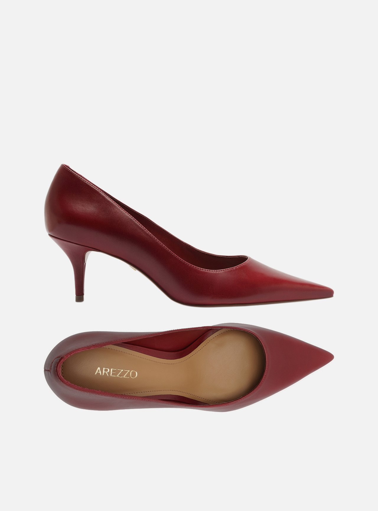 Scarpin Vermelho Couro Salto Fino — foto 5