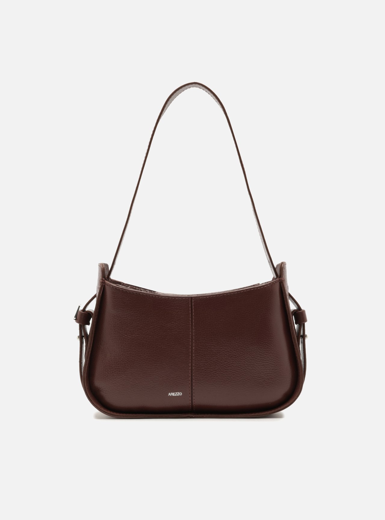 Bolsa Hobo Vermelha Couro Média — foto 1