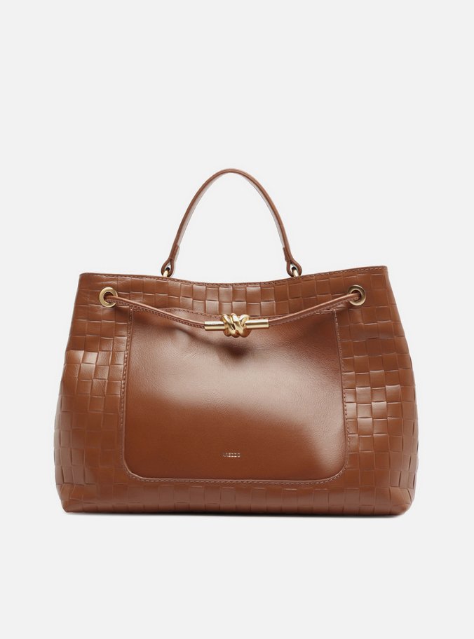 Bolsa Tote Marrom Couro Helena Grande Nó