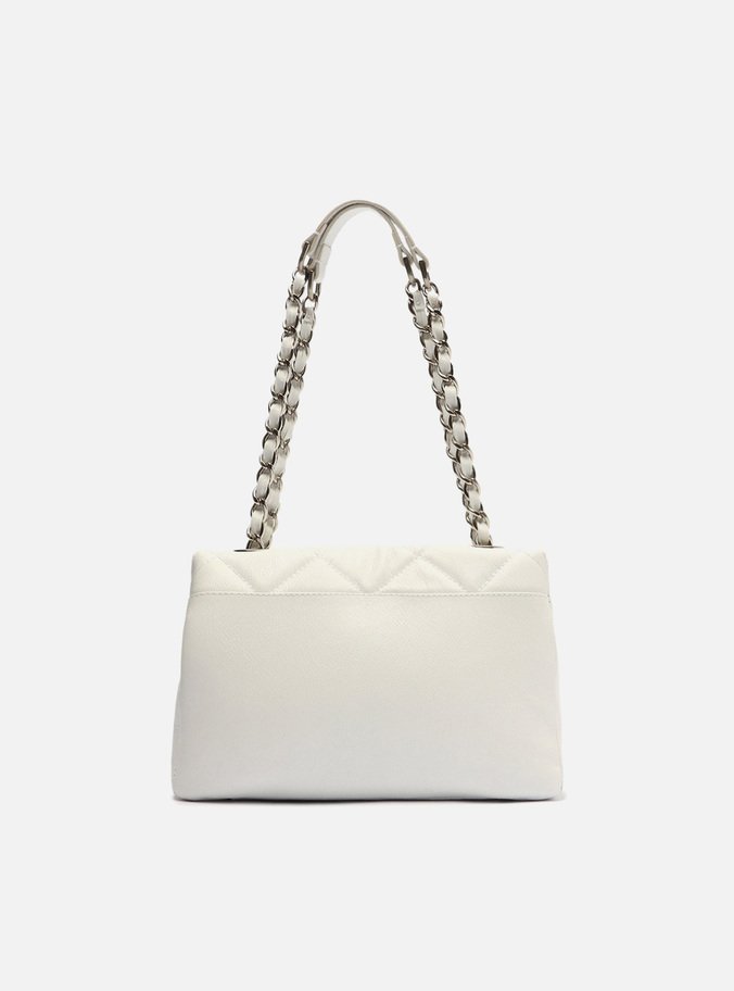 Bolsa Tiracolo Branca Couro Mizz Média
