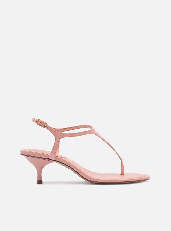 Sandália Rosa Soft Salto Kitten Tira Thong