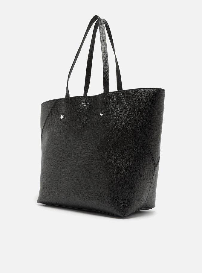Bolsa Shopping Preta Grande Rebites