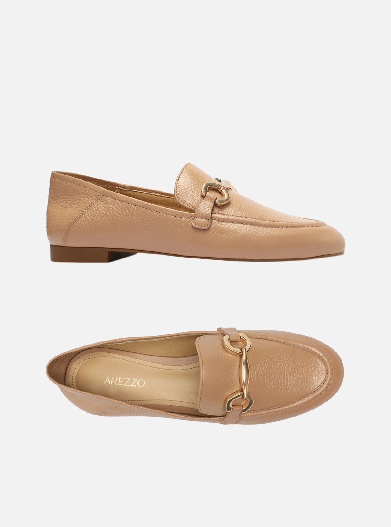 Mocassim Couro Nude Corrente Luma — foto 5