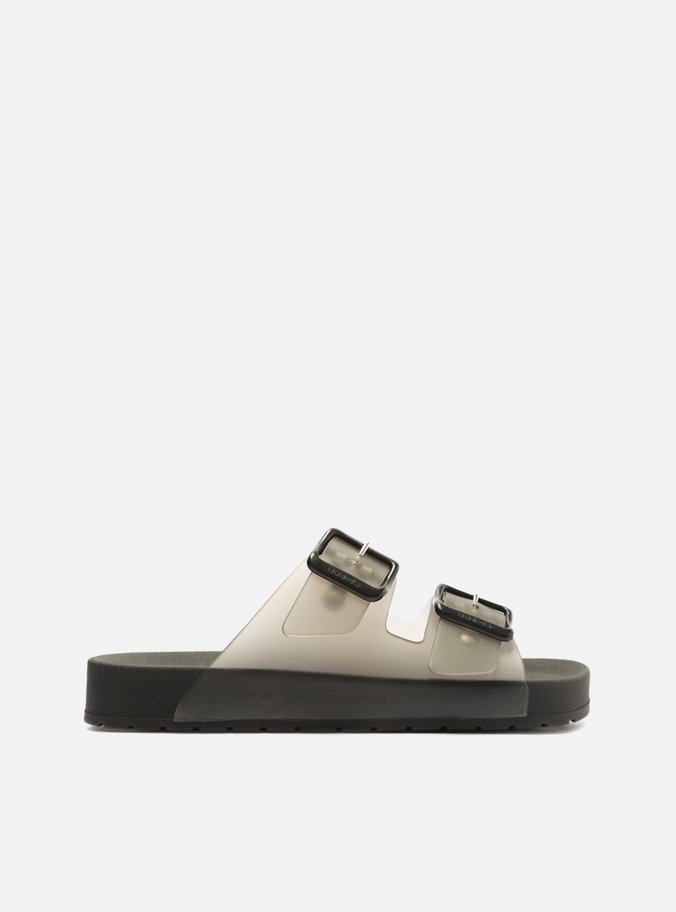Chinelo Slide Preto Fivelas Brizza
