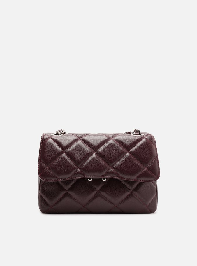 Bolsa Tiracolo Bordô Couro Mizz Média