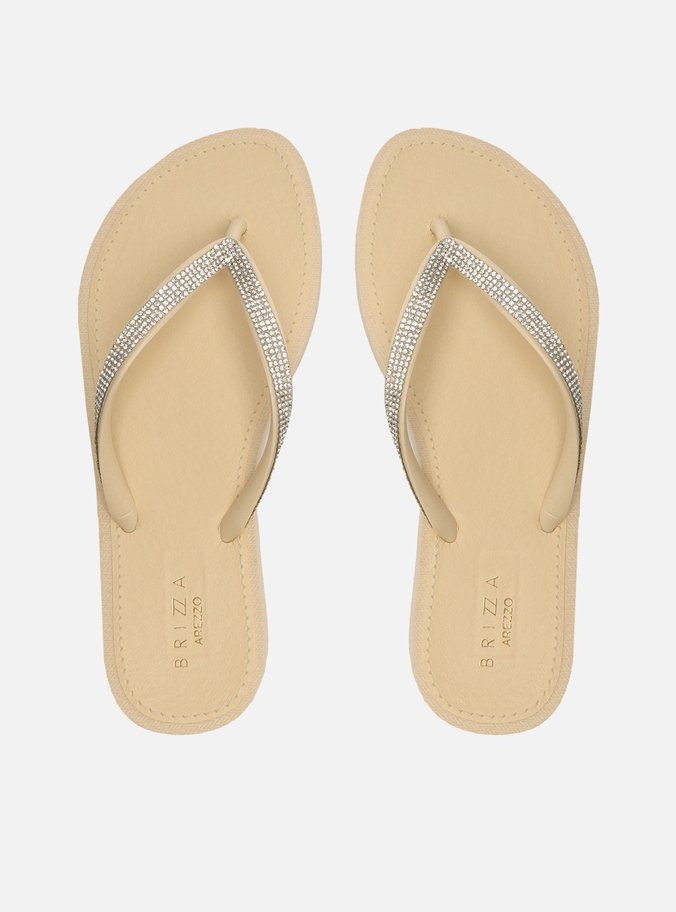 Chinelo de Dedo Off-White Recouro Essential Strass