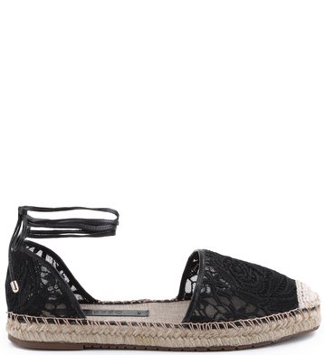 Espadrille Rendada Preta