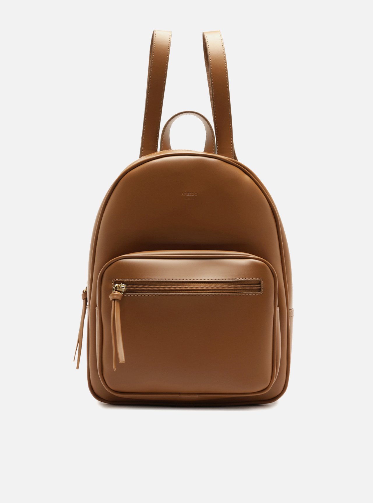 Bolsa Mochila Marrom Grande Metais — foto 1