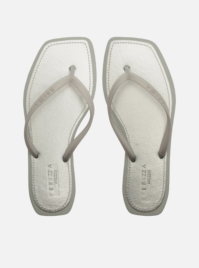 Chinelo de Dedo Prata Recouro Square Brizza