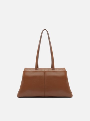 Arezzo — Bolsa Shopping Marrom Couro Média