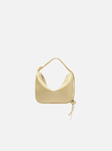 Bolsa Tiracolo Amarela Couro Pequena Alças Mix