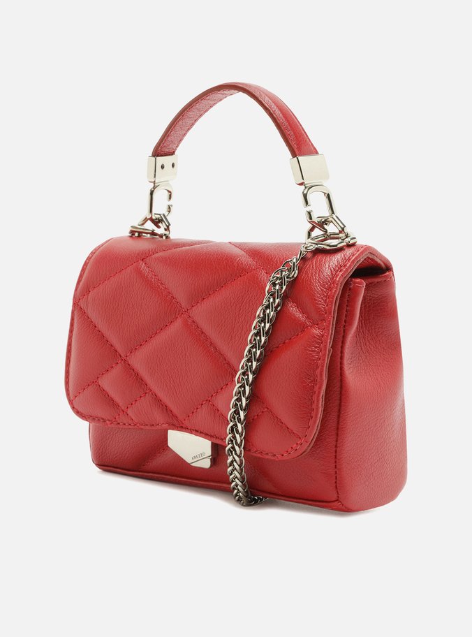 Bolsa Tiracolo Vermelha Couro Matelassê Média