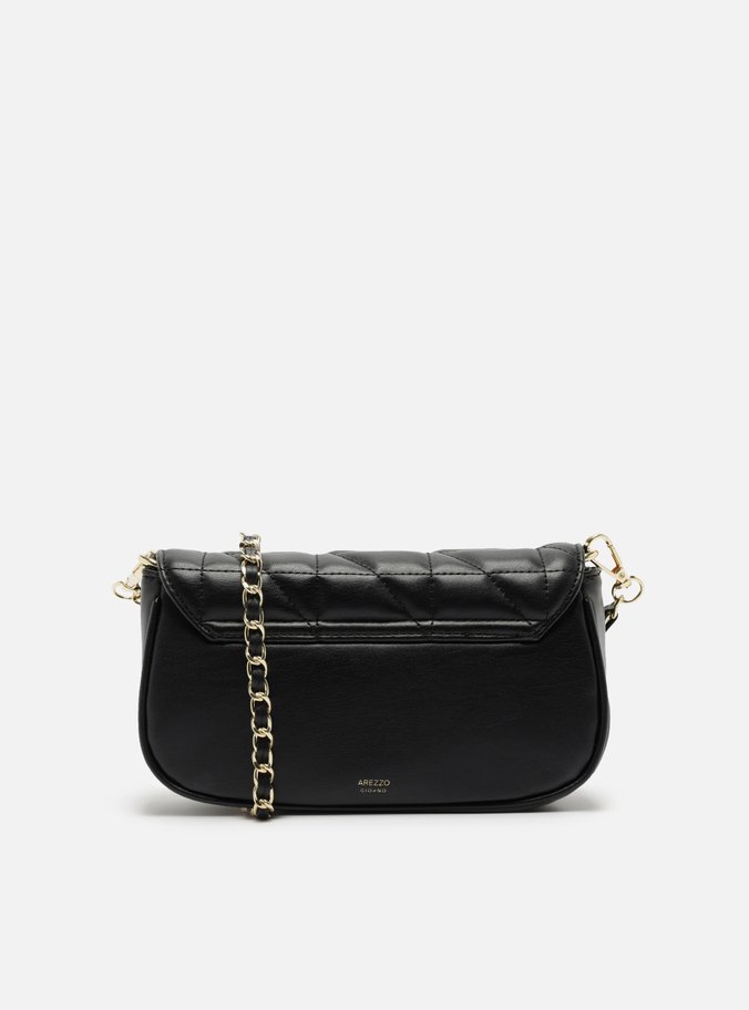 Bolsa Tiracolo Preta Média Matelassê