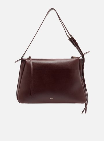 Bolsa Hobo Vermelha Couro Grande Alça Regulável