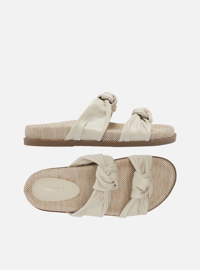 Sandália Papete Off-White Couro