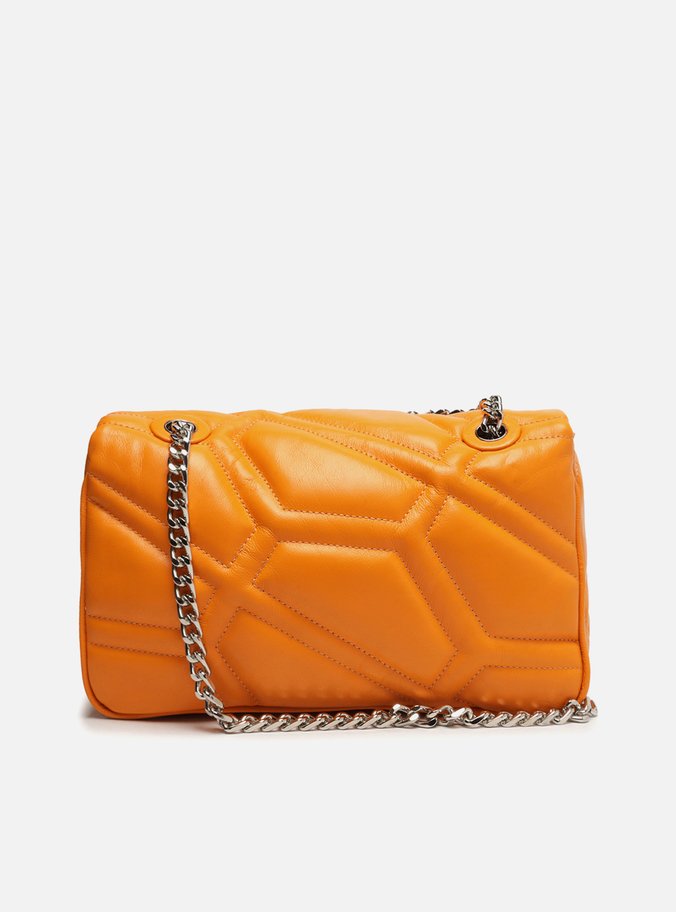 Bolsa Tiracolo Laranja Couro Emma Média