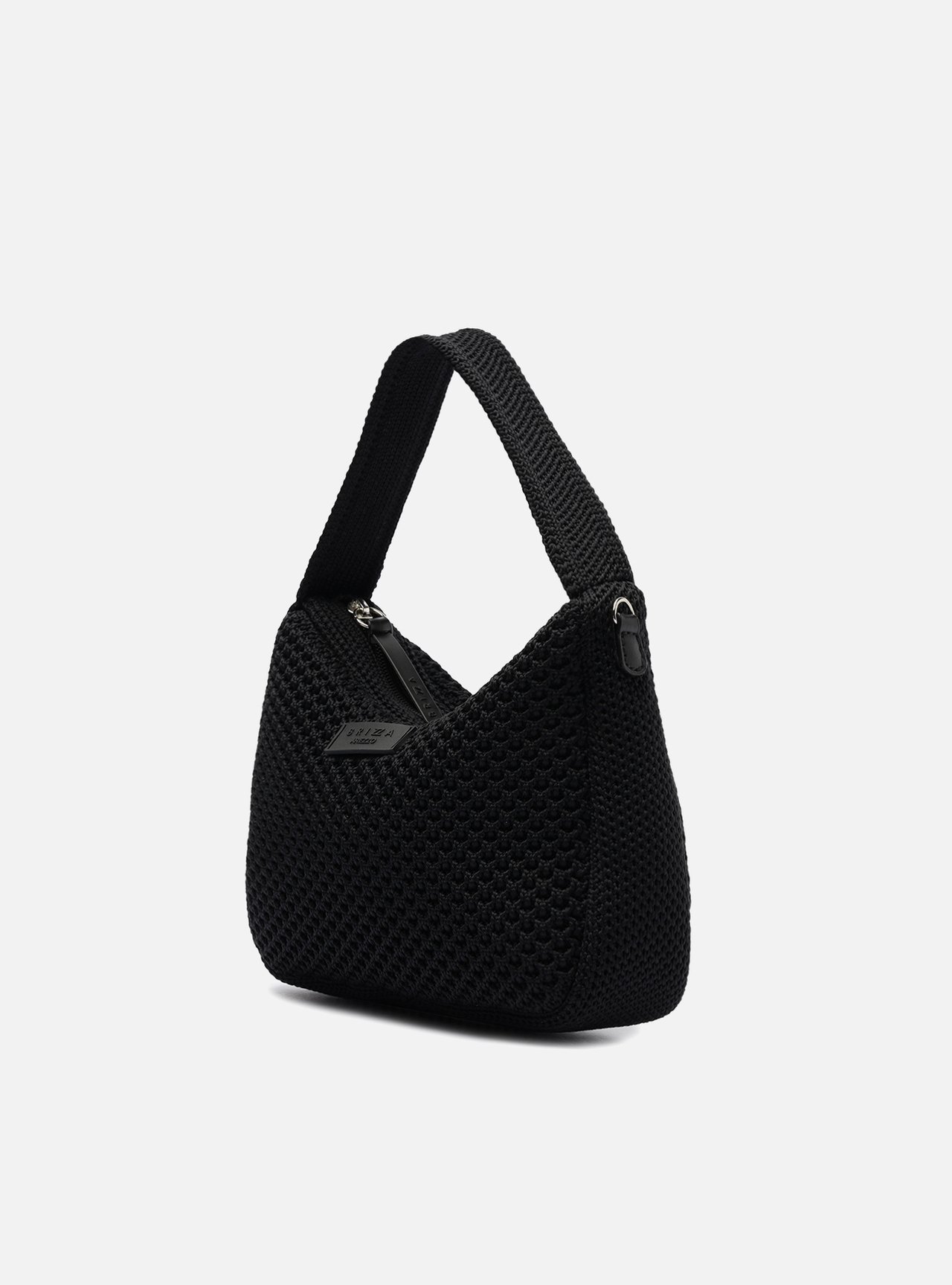 Clutch Preta Pequena Multimaterial Brizza — foto 2
