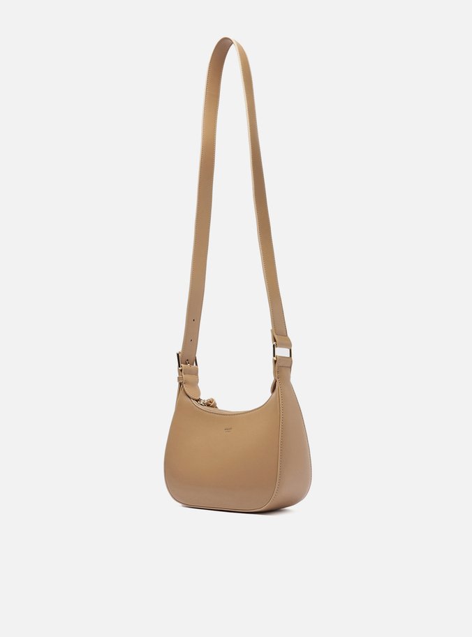 Bolsa Hobo Bege Média Tira Longa